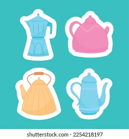 four coffee kitchen utensil icons