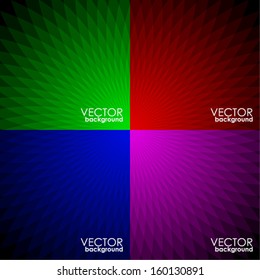 four color abstract background/ vector illustration set 