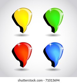 Four color balloon web illustration