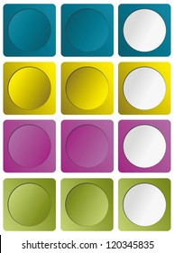 Four color buttons in three positions