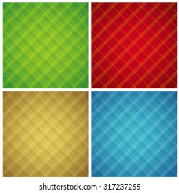 Four color checked background, vector illustration