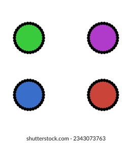 four color circles vector icon