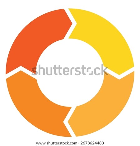 Four Color Circular Arrow Cycle Diagram Infographic for Business Process and Workflow Visualization