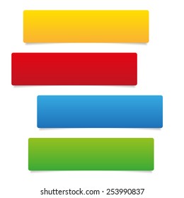 four color empty tags vector