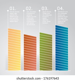 Four color info graphic design with your text. 