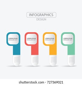 Four color of Infographics design. Vector timeline infographic template. Blue , Red,Yellow and Green.