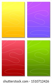 four color line abstract background