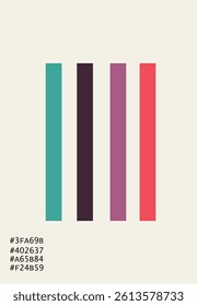 Four color minimalist abstract background