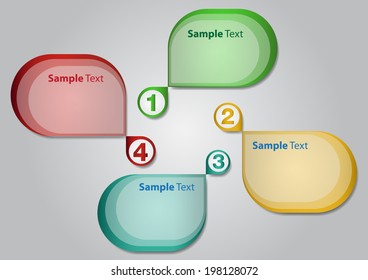 four color modern text box.