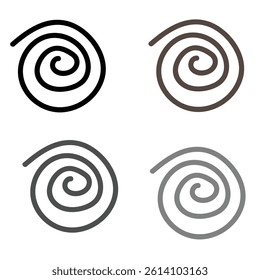 Four Color Spiral Set Vector Element