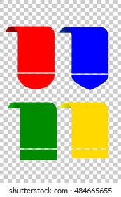 four color of tag or label