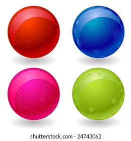 four color vector 3D balls