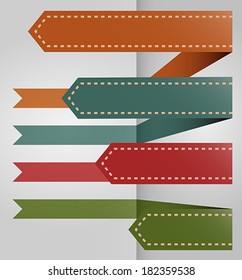 Four color vector arrow on a gray background. EPS10