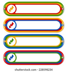 four colored frames for any text with flash