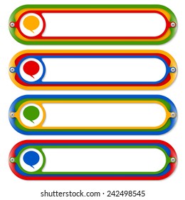 four colored frames for any text and speech bubble