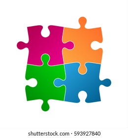 Two Part Puzzle Chain Stock Vector (Royalty Free) 706063213 | Shutterstock