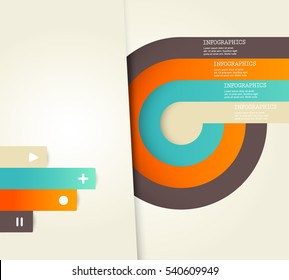 Four colored stripes with place for your own text.