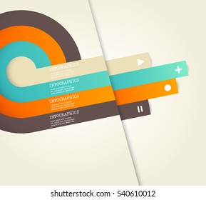 Four colored stripes with place for your own text.