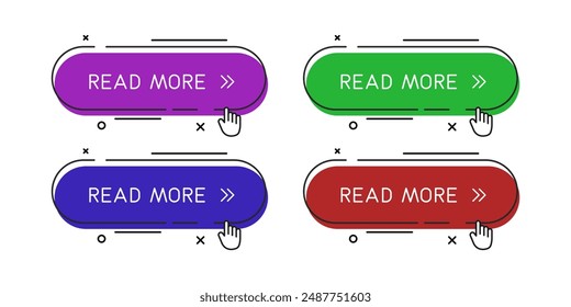 Four colorful CTA buttons: Read more.