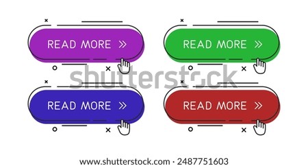 Four colorful CTA buttons: Read more.