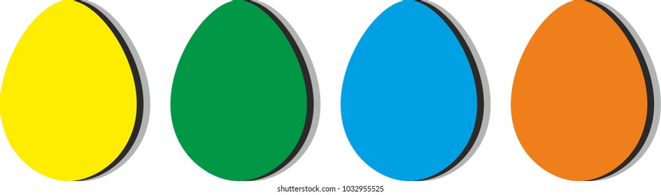 Four colorful Eggs