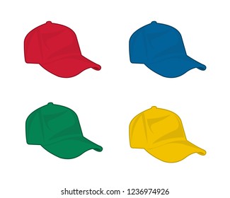 four colorful hat