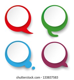 Four colorful speech bubbles on the white background. Eps10 file.