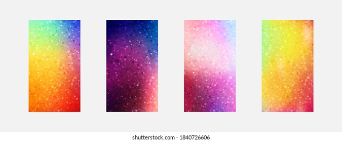 Four colorways colorful abstract backgrounds for your design. Vector illustration.