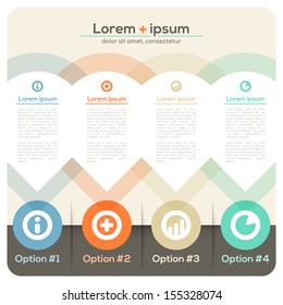 Four Columns Abstract Design Layout for Presentation / Brochure / Website / Magazine