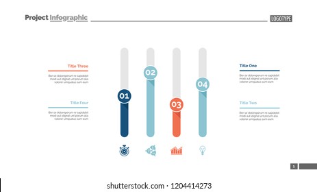 Four columns bar chart. Business data. Option, diagram, design. Creative concept for infographic, templates, presentation, report. Can be used for topics like analysis, statistics, finance.