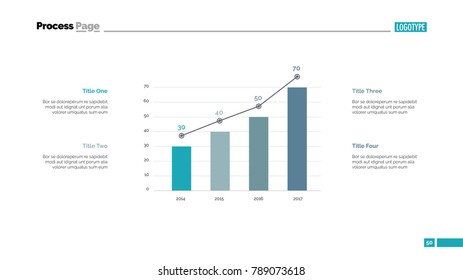 Four Columns Bar Chart Slide Template
