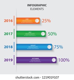 four columns, chart, graph,. Infographics management, finance, analytics, presentation. Vector illustration.