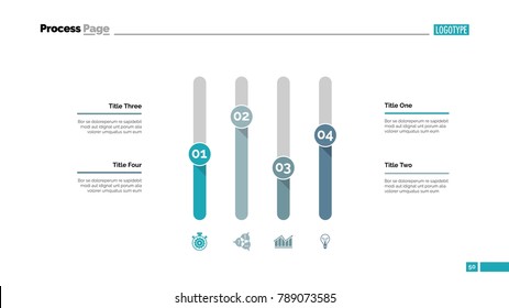 Four Columns Chart Slide Template Stock Vector (Royalty Free) 789073585 ...