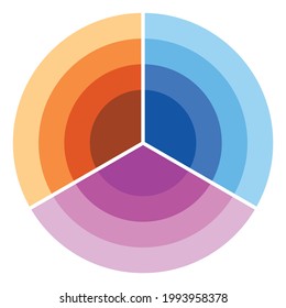 Four Concentric Circle Diagram Vector Illustration