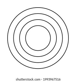 Four Concentric Circle Diagram Vector Illustration