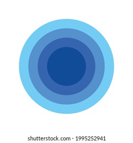 Four Concentric Circle Diagram Vector Illustration