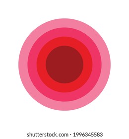 Four Concentric Circle Diagram Vector Illustration