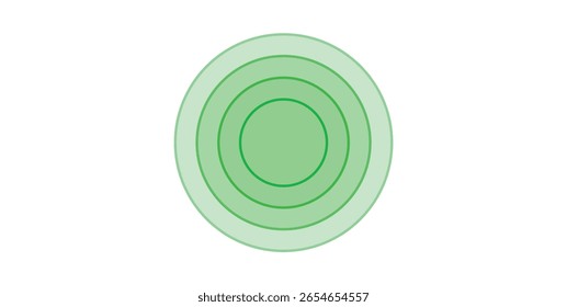 Diagramm mit vier konzentrischen Kreisen in Geometrie.