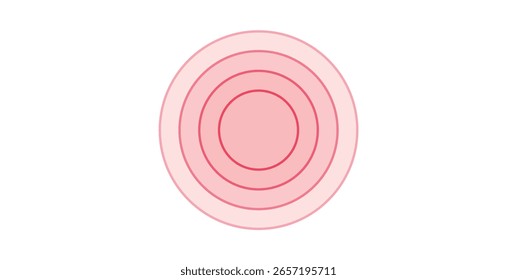 Diagrama de Quatro Círculos Concêntricos em Geometria.