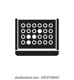 The four connect game icon design, isolated on white background, vector illustration