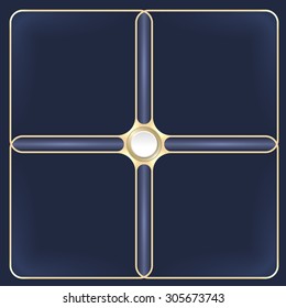 Four connected golden frames for your white text 