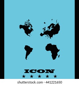 Four continents icon.