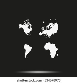 Four continents icon.