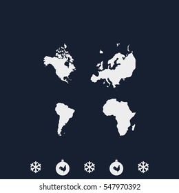 Four continents icon.