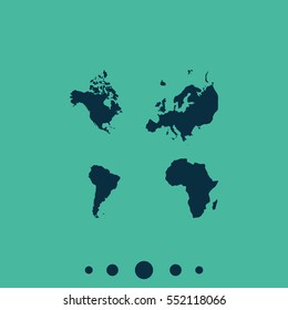 Four continents icon.