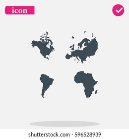 Four continents icon.
