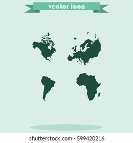 Four continents icon.