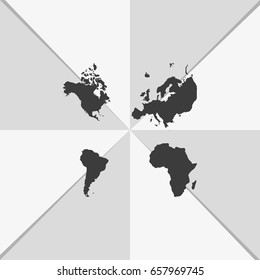 Four continents icon.