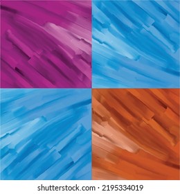 Cuadros de fondo de color de cuatro colores de contraste divididos por fondo de papel pintado vector color púrpura, naranja y azul plantilla de medios sociales