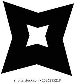four corner black fill icon design
